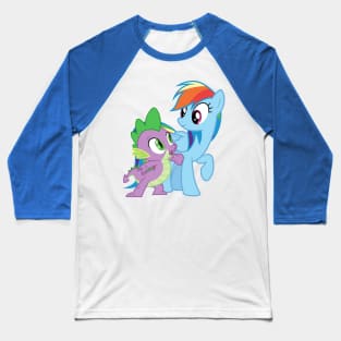 Rainbow Dash and Spike Baseball T-Shirt